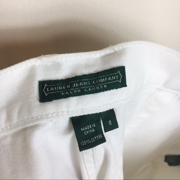 RALPH LAUREN HIGH WAISTED WHITE WIDE LEG DENIM - Picture 5 of 5